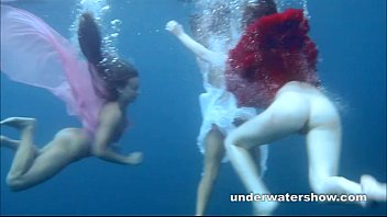 Preview 2 of Scat Mouth China - 3 girls stripping in the sea