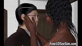 Preview 1 of Toya Brutal - Sexy 3D ebony honey getting fucked by an asian stud