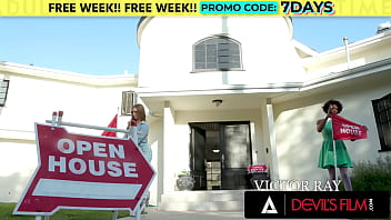 Preview 1 of 80 Hiyar - DEVILS FILM - Perfect Busty House Saleswoman Skylar Snow Squirts All Over The House She&#039_s Selling