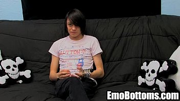 Preview 2 of Indian Beeg Com - This sexy brunette emo twink is jerking his cock off
