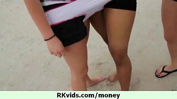 Preview 2 of Homemade First Time Bi Threesome - What can do a girl for some cash 19