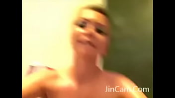 Preview 4 of Jav Pper Lesbians - Bigboob camgirl private show in her bathroom