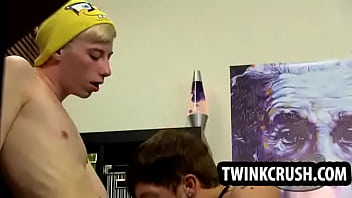 Preview 1 of Wild And Seductive - Blonde twink gets blowjob before taking teen cock bareback