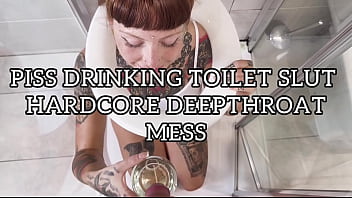 Preview 1 of Desk Mam - PISS HUNGRY TOILET SLUT HARDCORE DEEPTHROATING MESS