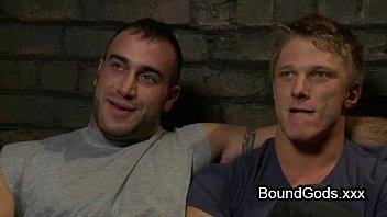 Preview 1 of Girlfuck Bloody - Tied up to a bed waxed gay anal fucked