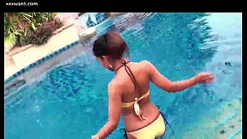 Preview 1 of Open Pandey Reena Thakur - Sensual ladyboy tasting hard hammer at pool