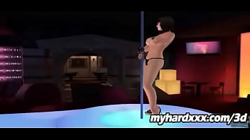 Preview 2 of Peirce Virtual Watch - Gorgeous 3D Cartoon Stripper Babe Struts Her Stuff