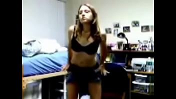 Preview 2 of Pron Vibeo - Hairy Pussy stripping on the webcam