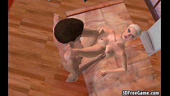 Preview 2 of Austrian Mom Sex Seduce Son - This sexy 3D big tit blonde babe is taking a cock