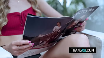 Preview 1 of Uncensored Jav Shirohame Kanna - Hot trans Gracie Jane fucks beautiful model Haley Reed while they wait