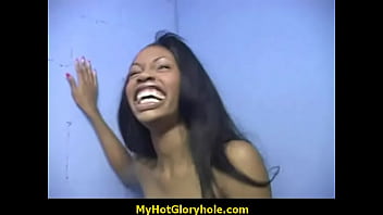 Preview 2 of Afrcan Amateur Lesbians - Ebony Sucks A Big Cock At Gloryhole 5