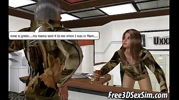 Preview 1 of 5 Big Teen Gang Bang - Tasty 3D cartoon brunette babe getting fucked hard