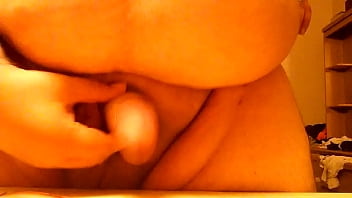Preview 2 of Chinese Hot Riding - Jerking small thick cock for cumshot.