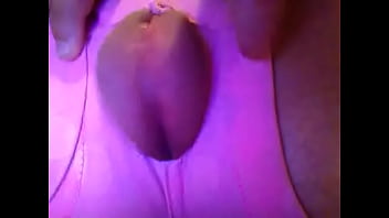 Preview 2 of 18sexvidio - Fat Wet Pussy Lips through Hole in her Shorts