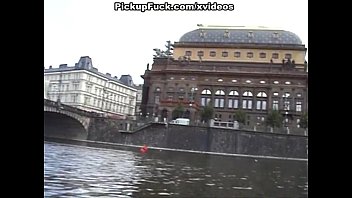 Preview 2 of Mp4 Bhabi Sex - blonde sucks dick on a boat in full view of the city