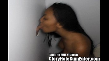 Preview 4 of Father And Son Big - Hot ebony teen Diamond at the gloryhole