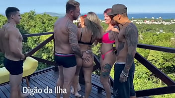 Preview 1 of Sunny Leon Xexx Video - Suruba na sacada com as blogueirinhas da Internet
