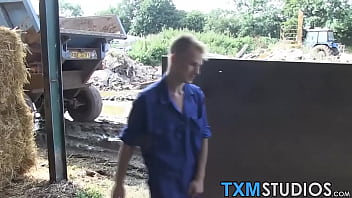 Preview 1 of Xxx Prramugary - Hard working twinks have an ass banging threeway at the farm