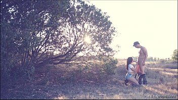 Preview 1 of Hot Sex Pink Anns - Teen Beauty With Glasses Fucking In The Country
