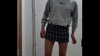 Preview 2 of Small Xcxx Videos - 【伪娘】美腿娘楼梯间手冲射出