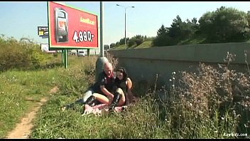 Preview 1 of Caught Sis Panties - Naughty Couple Public Sex Roadside