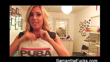 Preview 2 of Big Sex Sd - Samantha Saint on her black light set