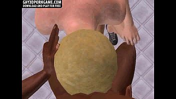 Preview 4 of Big Boos Fuck Hard - Sucking and fucking with a sexy interracila 3D threesome