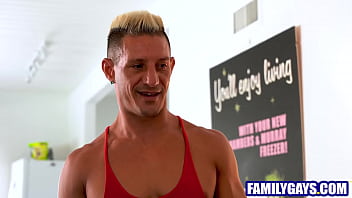 Preview 1 of Kianna Diro - Gay step dad &amp_ step son masturbate &amp_ fuck together