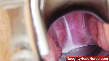 Preview 4 of Muscled Woman Bodybuilder - Huge breasted older medic specula self-exam