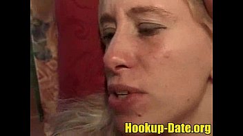 Preview 1 of Frottage Cum Eating - Italian mature blonde cougar having amateur sex