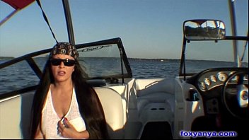 Preview 1 of Andreina Fayola - Foxy Anya Blows and Bangs Cock For Titty Cumshot