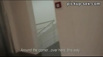 Preview 1 of Only Mouth Vumscht - Slutty euro babe takes money and fucked in the stairway