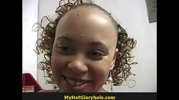 Preview 2 of Milk Mind - Sexy Ebony Deepthroats Gloryhole Dick 1