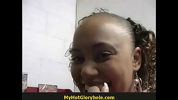 Preview 1 of Milk Mind - Sexy Ebony Deepthroats Gloryhole Dick 1