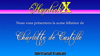 Preview 1 of Cum Falls Out - charlotte de castille montre comment bien sucer une bite!