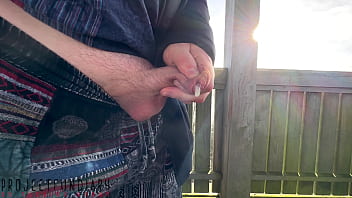 Preview 4 of General Xxx - risky public outdoor quickie with girl in jeans ends with cum on floor,  projectfundiary