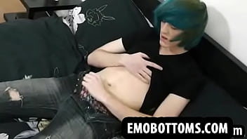 Preview 1 of Dani Oldman - This sexy emo twink with blue hair is masturbating