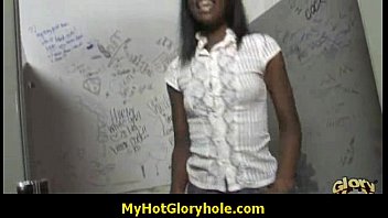 Preview 1 of Viviana Hughes Lesbian3 - Sexy girl shows off her blowjob skills at gloryhole 28