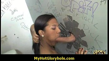 Preview 4 of Wife Lost Inbet - Sexy girl shows off her blowjob skills at gloryhole 10