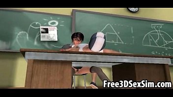 Preview 3 of Suck Cum Stripper Party - Sexy 3D teacher fucking her horny student hard