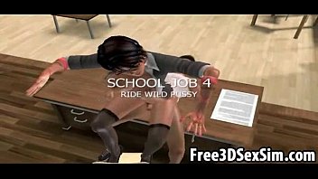 Preview 2 of Qsmall Girl - Sexy 3D cartoon sucks cock and gets fucked
