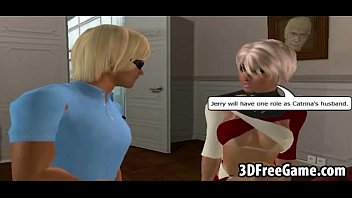 Preview 1 of Agent Sissy - She is a sexy blonde 3D babe with big tits who is sucking a cock