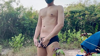 Preview 1 of Teen Suck Dick Car - Changing clothes for playing football