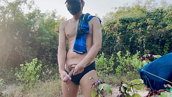 Preview 4 of Teen Suck Dick Car - Changing clothes for playing football