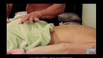 Preview 1 of Vagla Desi - Cock Hungry slut Alektra Blue is fucked hard by her dirty masseur
