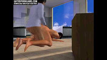 Preview 3 of Seachreina Lees - A hot 3D hunk is fucking this sexy tied up studs ass