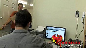Preview 1 of Norah Nova Captive Cammy - Handsome homo coworkers fucking at work