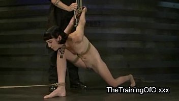 Preview 3 of Indonesia Girl Solo - Tied up brunette slave tits zippered