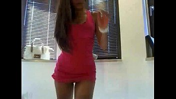 Preview 3 of Amrica Girl - Hot Babe Teasing In Red Dress On Cam