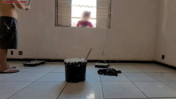 Preview 2 of Helpless Slaves - dona de casa casada trai seu marido com pintor do pau grande